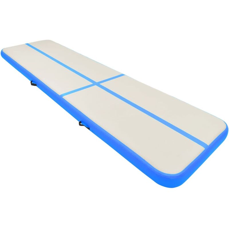 

Esterilla inflable de gimnasia con bomba PVC azul 600x100x20 cm - Azul - Vidaxl