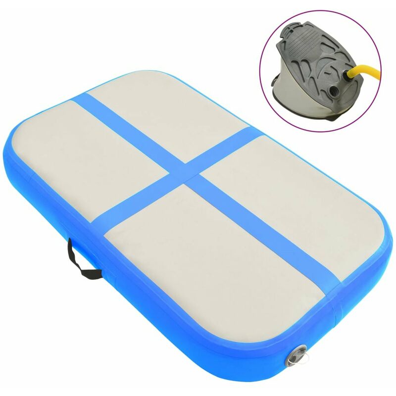 

Esterilla inflable de gimnasia con bomba PVC azul 60x100x10 cm