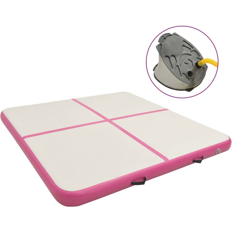 

Esterilla inflable de gimnasia con bomba PVC rosa 200x200x15 cm - Rosa