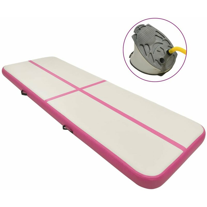 

Esterilla inflable de gimnasia con bomba PVC rosa 300x100x20 cm