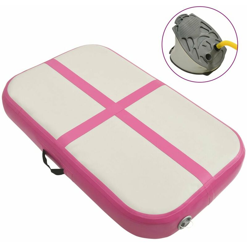 

Esterilla inflable de gimnasia con bomba PVC rosa 60x100x20 cm