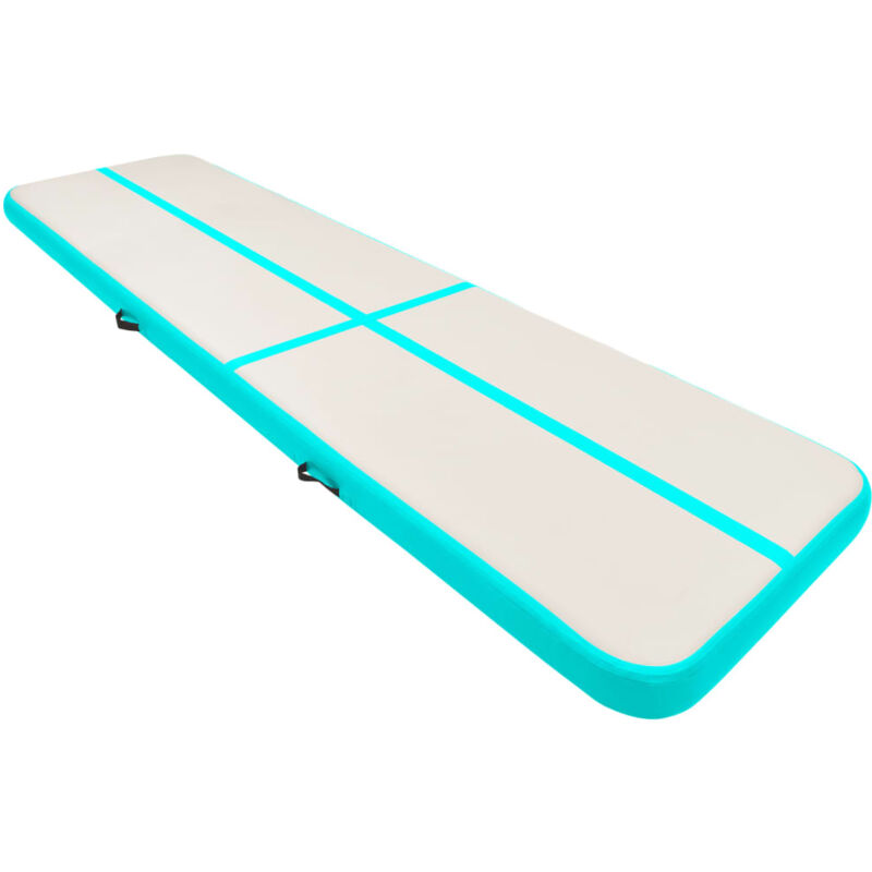 

Esterilla inflable de gimnasia y bomba PVC verde 800x100x15 cm - Verde - Vidaxl