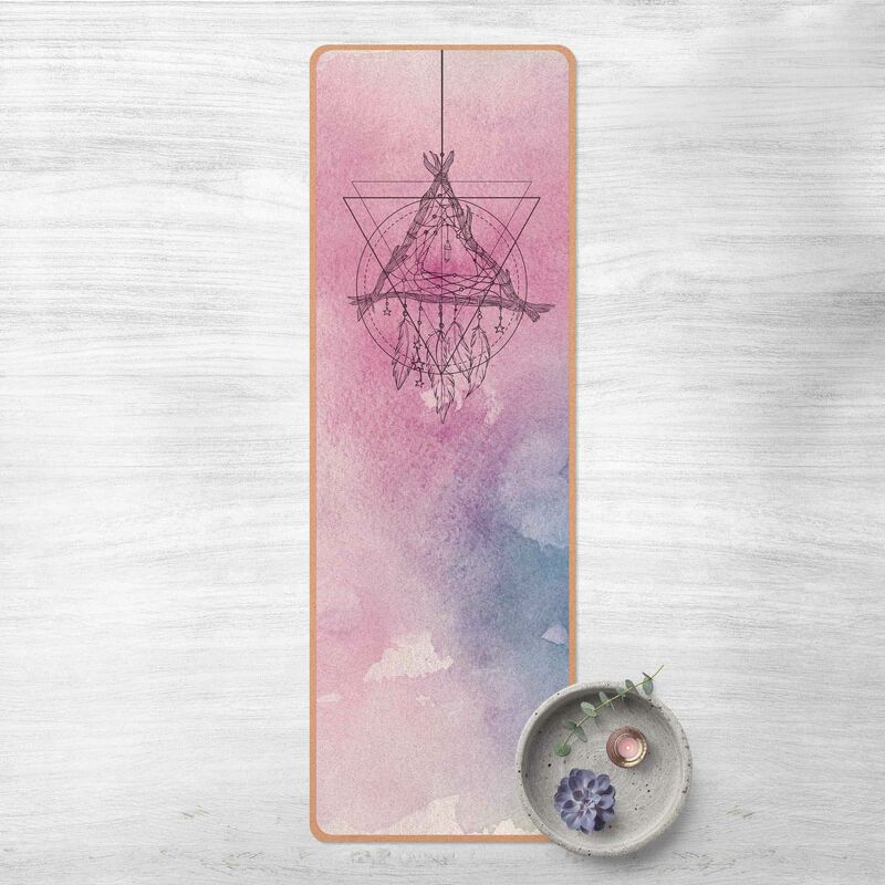 

Esterilla yoga - Boho Dream Catcher Watercolour Dimensión LxA: 61cm x 183cm