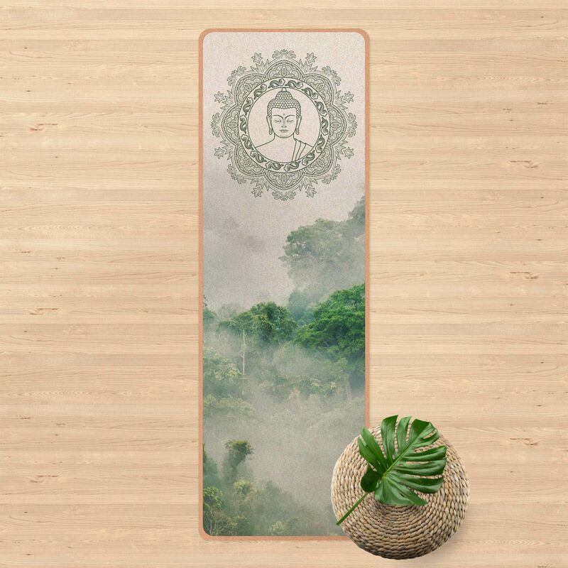 

Esterilla yoga - Buddha Mandala In Fog Dimensión LxA: 61cm x 183cm