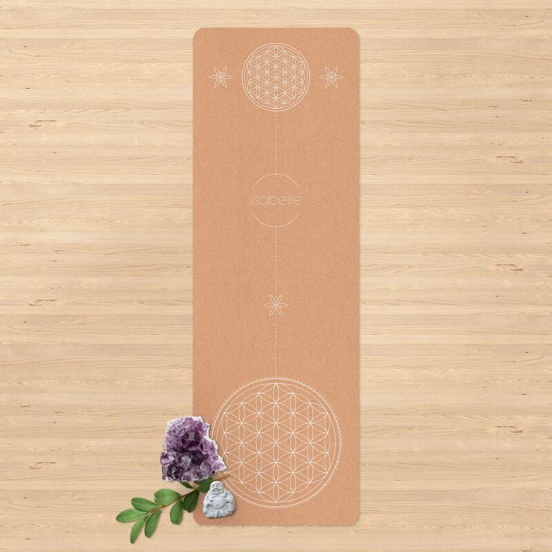 

Esterilla yoga - Customised Name Flower Of Life White Dimensión LxA: 61cm x 183cm