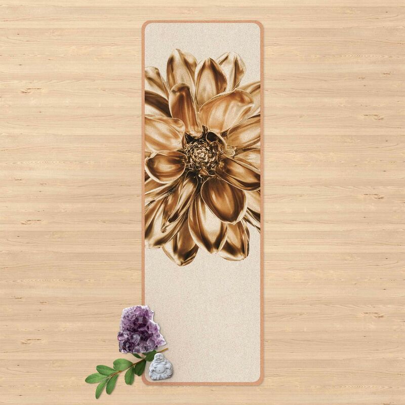

Esterilla yoga - Dahlia Flower Gold Metallic Dimensión LxA: 61cm x 183cm