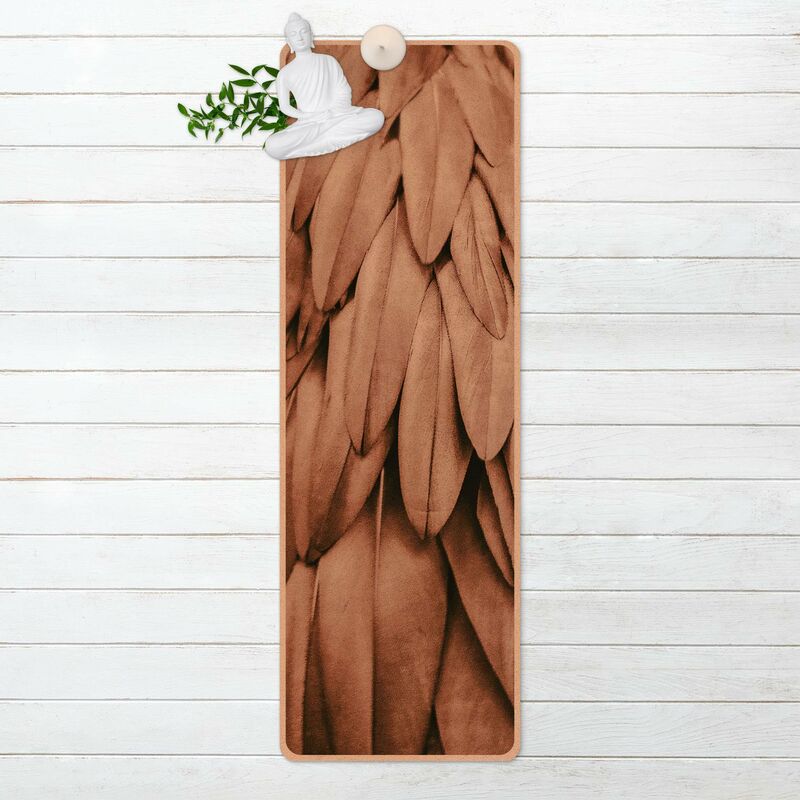 

Esterilla yoga - Feathers In Rosegold Dimensión LxA: 61cm x 183cm