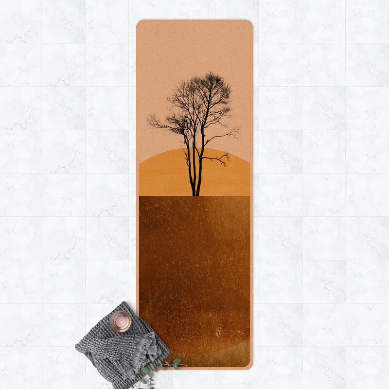 

Esterilla yoga - Golden Sun With Tree Dimensión LxA: 61cm x 183cm