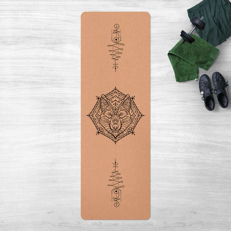 

Esterilla yoga - Mandala Wolf Dimensión LxA: 61cm x 183cm