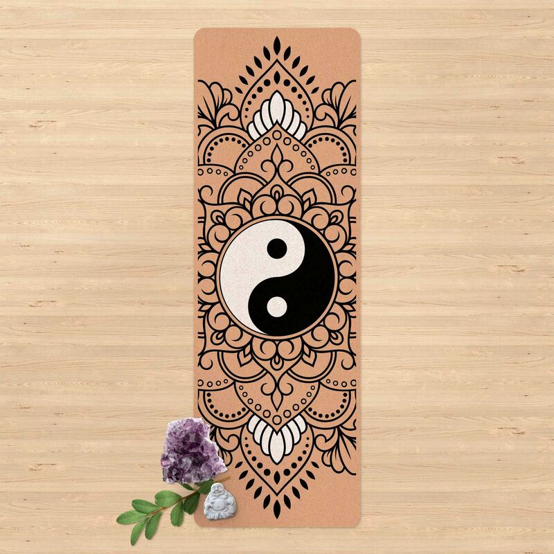 

Esterilla yoga - Mandala Yin And Yang Dimensión LxA: 61cm x 183cm