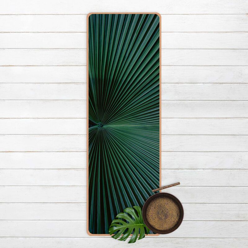 

Esterilla yoga - Tropical Plants Palm Leaf In Turquoise ll Dimensión LxA: 61cm x 183cm