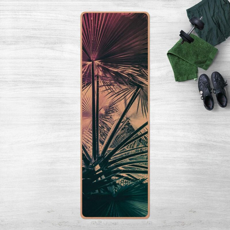 

Esterilla yoga - Tropical Plants Palm Leaf In Turquoise lll Dimensión LxA: 61cm x 183cm