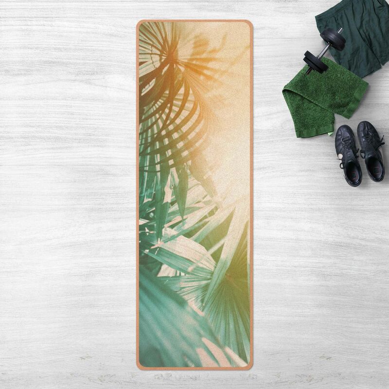 

Esterilla yoga - Tropical Plants Palm Trees At Sunset Dimensión LxA: 61cm x 183cm