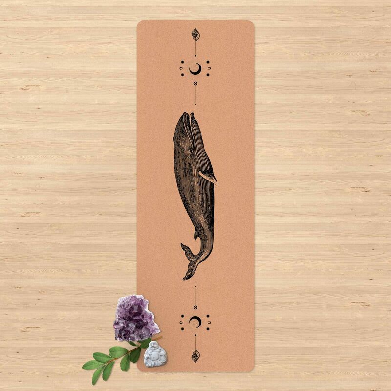 

Esterilla yoga - Vintage Humpback Whale Black Dimensión LxA: 61cm x 183cm