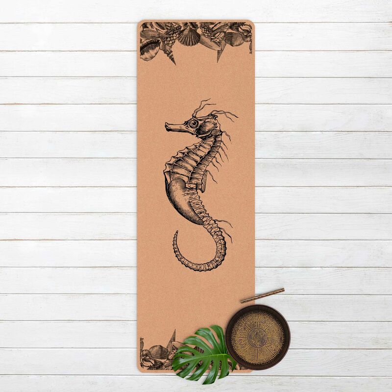 

Esterilla yoga - Vintage Seahorse Black Dimensión LxA: 61cm x 183cm