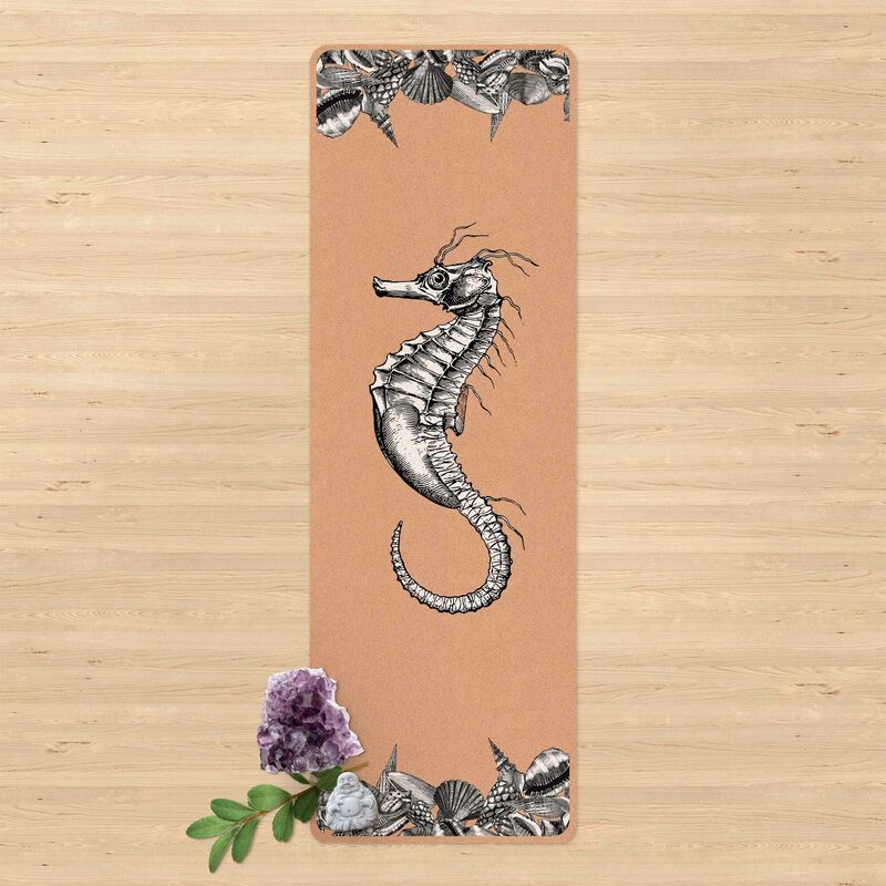 

Esterilla yoga - Vintage Seahorse Black White Dimensión LxA: 61cm x 183cm