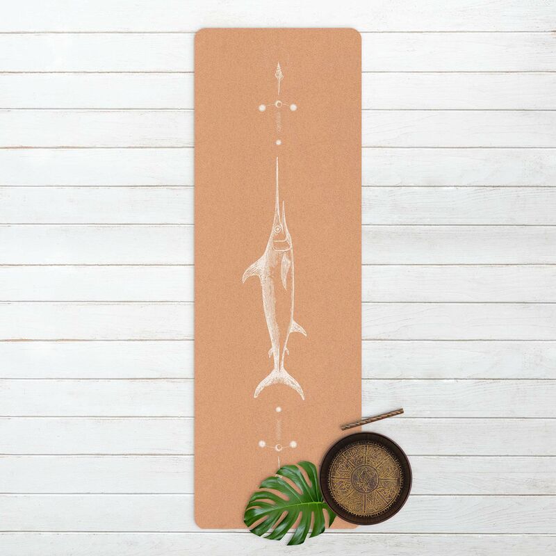 

Esterilla yoga - Vintage Swordfish White Dimensión LxA: 61cm x 183cm