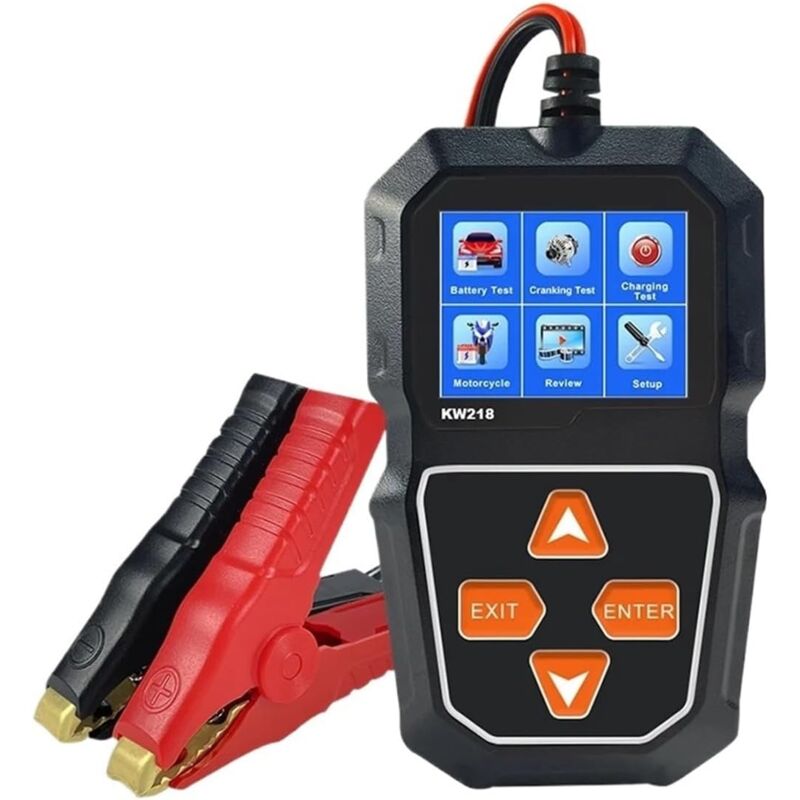 esteur de Batterie de Voiture KW218 6V 12V, analyseur de système de Voiture, Moto et Camion, Outil de Test de démarrage de Charge 2000CCA PK