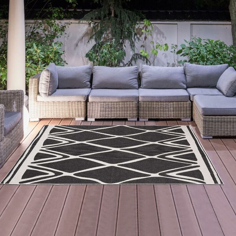 

Berber Rug Af Afbia telón de fondo en polipropileno negro - Noir