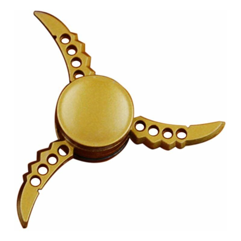 

Estilo Metal Aleacion de zinc EDC Hand Fidget Tri Finger Spinner Gadgets Herramienta de enfoque Escritorio Juguete Spin Widget para ADD ADHD Ninos