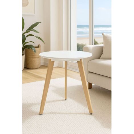 Estilo Nórdico - Mesa Synk Redonda 60 cm - Blanco