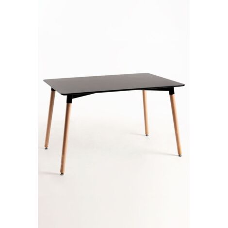 Estilo Nórdico - Mesa Tower Rectangular 120 x 80 cm - Negro