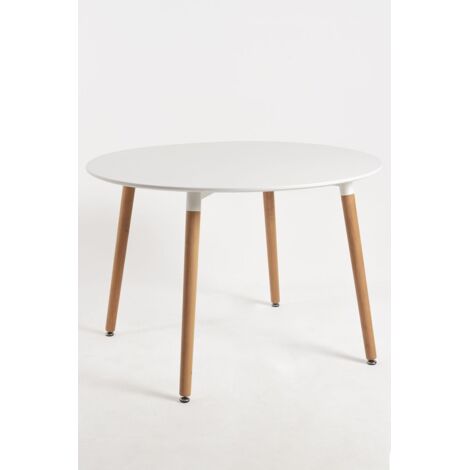 Estilo Nórdico - Mesa Tower Redonda 100 cm Blanca