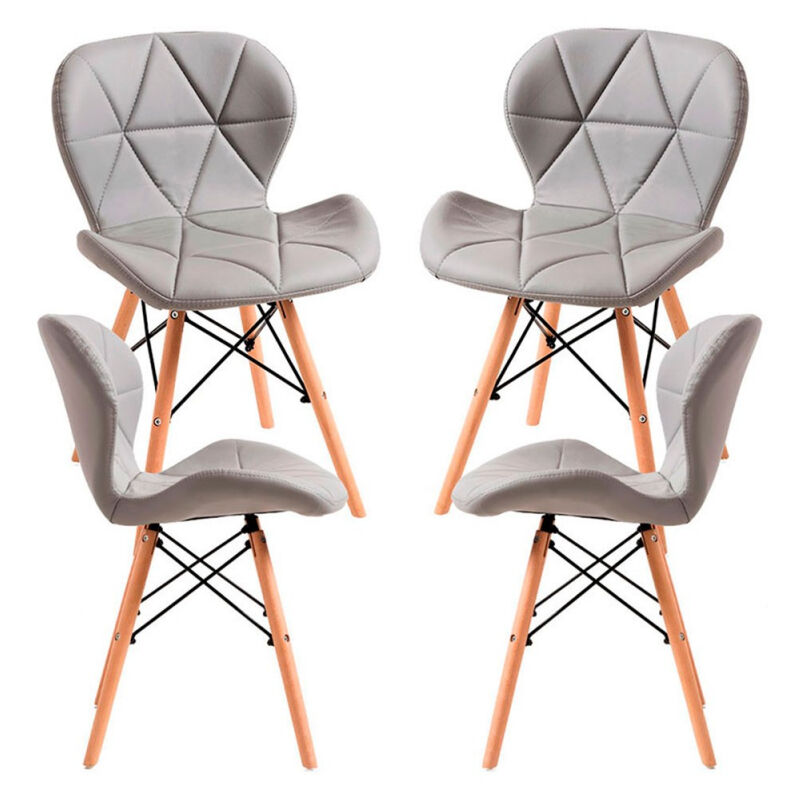

Estilo Nórdico - Pack 4 Sillas Dreck - Gris claro