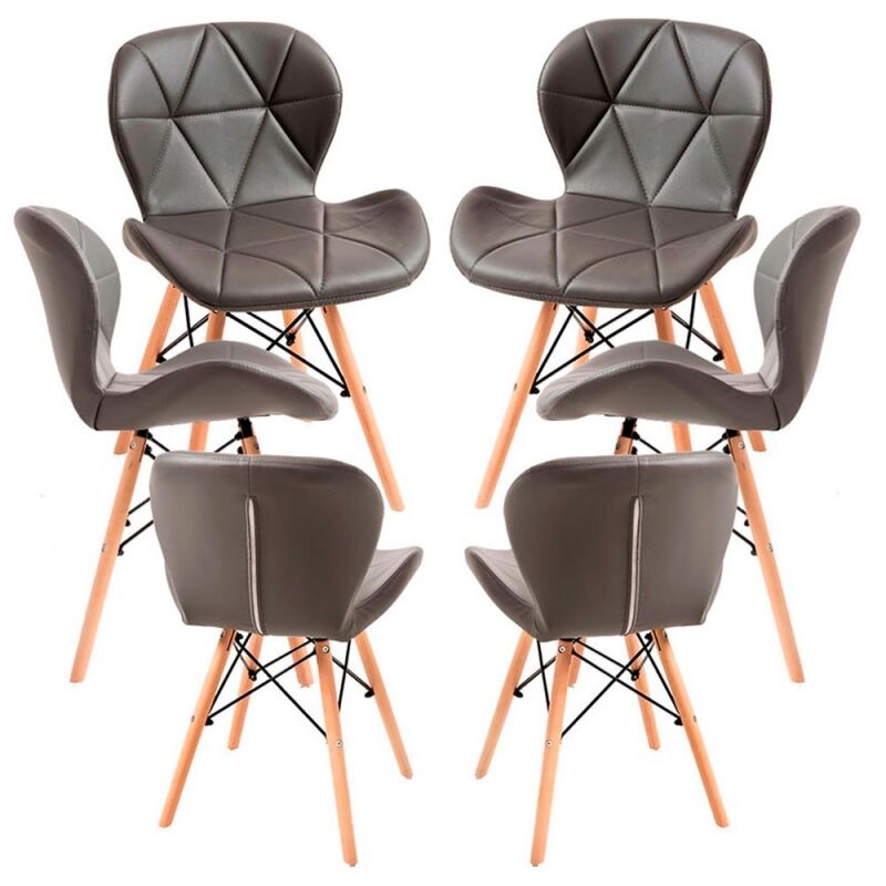 

Estilo Nórdico - Pack 6 Sillas Dreck - Gris oscuro