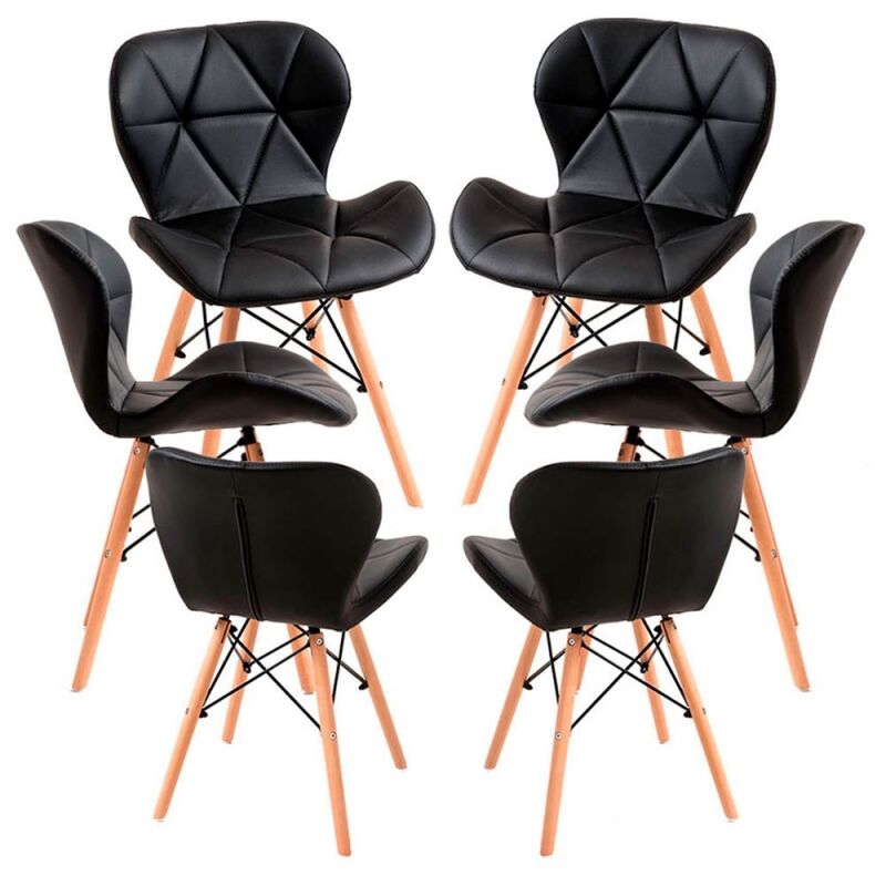 

Estilo Nórdico - Pack 6 Sillas Dreck - Negro