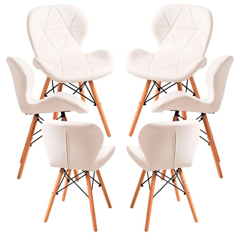 

Estilo Nórdico - Pack 6 Sillas Dreck - Blanco