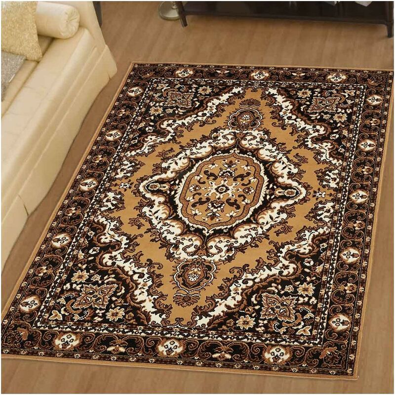 

Dezenco - Alfombra oriental sahara 05 polipropileno beige - Beige