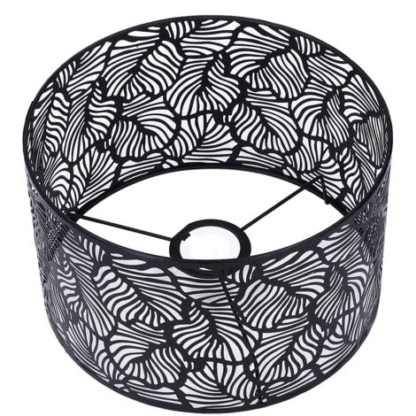 Estink Tischlampe, Tischlampe für E14-E27-Glühbirnen – moderner, einfacher Stil – schlanke Beleuchtung, schöner Effekt, anwendbar auf Kronleuchter, Eisenmaterial, Durchmesser 25 cm (schwarz)