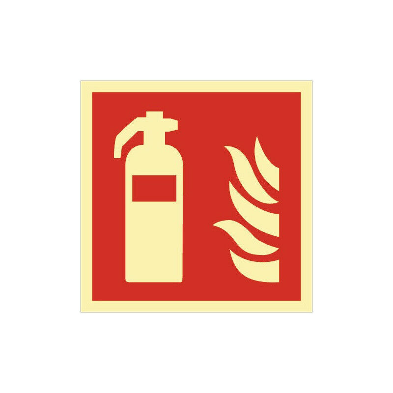 Image of Simbolo di protezione antincendio DIN EN ISO 7010 L200xW200mm estintore Ku.