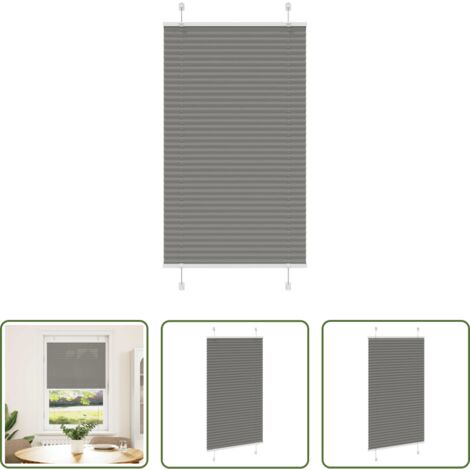 Estor antracita -  Estor Plisado Antracita 75x150 cm Tela Ancho 74,4 cm Poliéster