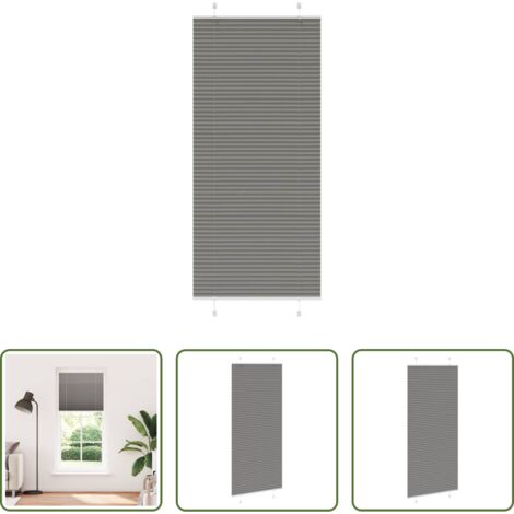 Estor antracita -  Estor Plisado Antracita 85x200 cm Tela Ancho 84,4 cm Poliéster