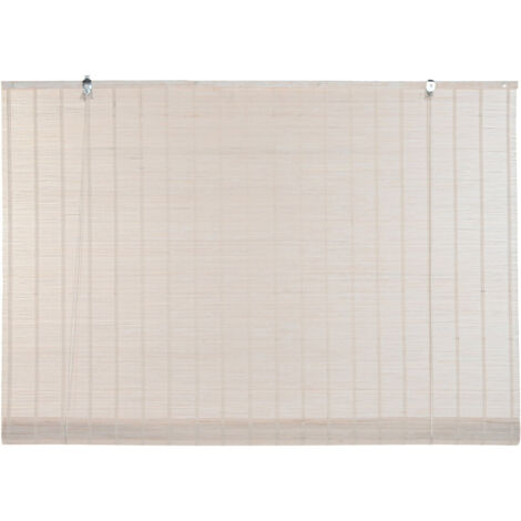 Estor Bambu 120X2X230 Enrollable Barnizado Blanco TX203641