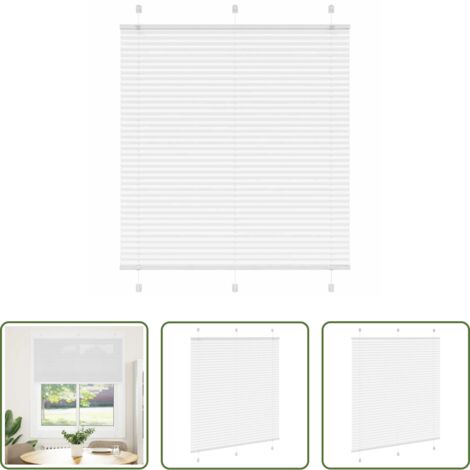 Estor blanco -  Estor Plisado blanco 115x100 cm Tela Ancho 114,4 cm Poliéster