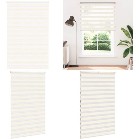 Estor cebra beige mármol tejido ancho 145,9 cm poliéster - Estor cebra - Estor de madera