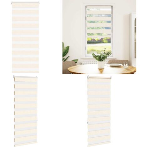 Estor cebra beige mármol tejido ancho 50,9 cm poliéster - Estor cebra - Persiana de madera