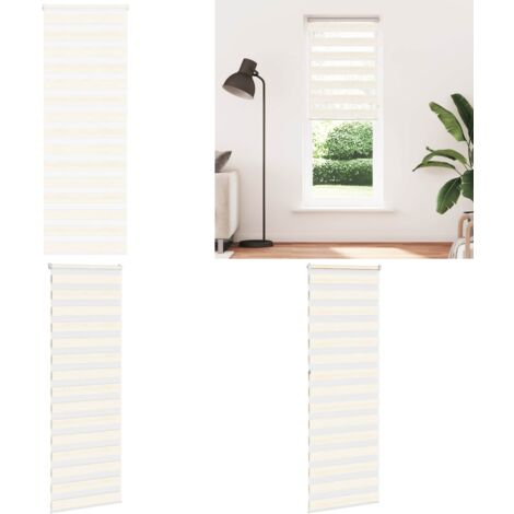 Estor cebra beige mármol tejido ancho 75,9 cm poliéster - Estor cebra - Persiana de madera