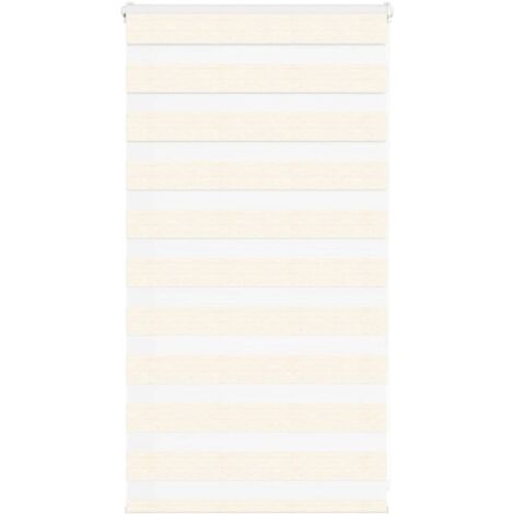 Estor cebra beige mármol tejido ancho 80,9 cm poliéster vidaXL