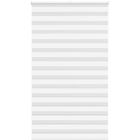 Estor cebra blanco 130x230 cm tejido ancho 125,9 cm poliéster vidaXL