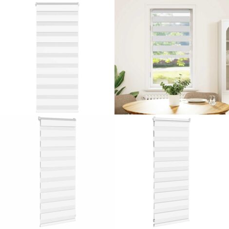 Estor cebra blanco 55x100 cm tejido ancho 50,9 cm poliéster - Estor cebra - Privacidad
