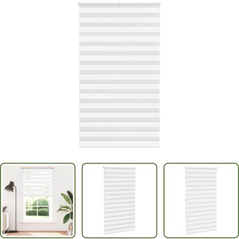 Estor cebra -  Estor cebra blanco 120x200 cm tejido ancho 115,9 cm poliéster
