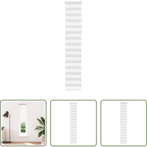 Estor cebra -  Estor cebra blanco 45x230 cm tejido ancho 40,9 cm poliéster