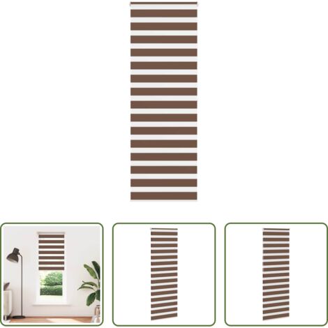 Estor cebra -  Estor cebra marrón 85x200 cm tejido ancho 80,9 cm poliéster