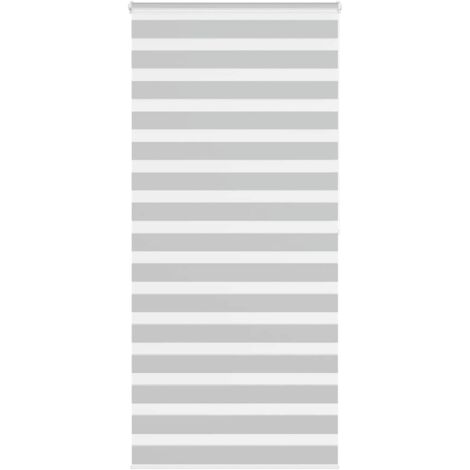 Estor cebra gris claro 110x200cm tejido ancho 105,9cm poliéster