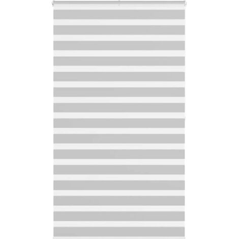 Estor cebra gris claro 120x200cm tejido ancho 115,9cm poliéster