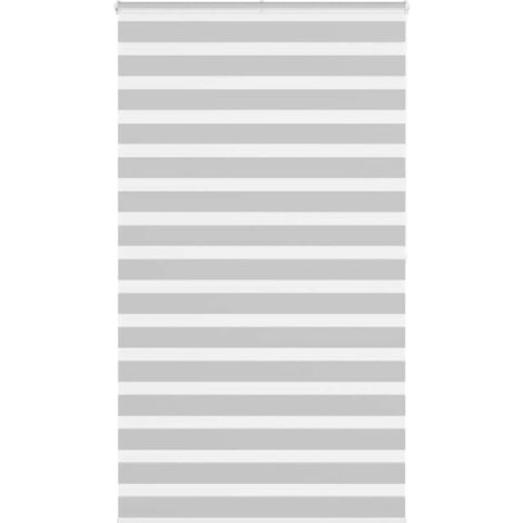 Estor cebra gris claro 125x200cm tejido ancho 120,9cm poliéster